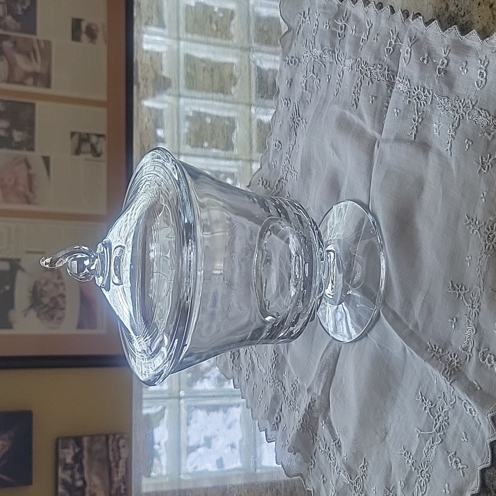 Vintage small candy jar with lid